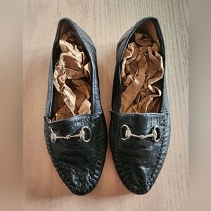 Zelli Italian Ostrich Leather Loafers 8M